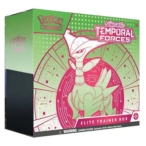 Scarlet & Violet Temporal Forces Elite Trainer Box Iron Leaves Inglés