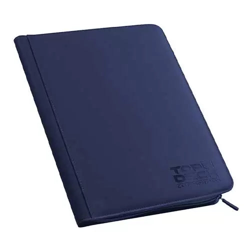 Carpeta Cuero 360 Top Deck Premium Binder con Cierre Azul