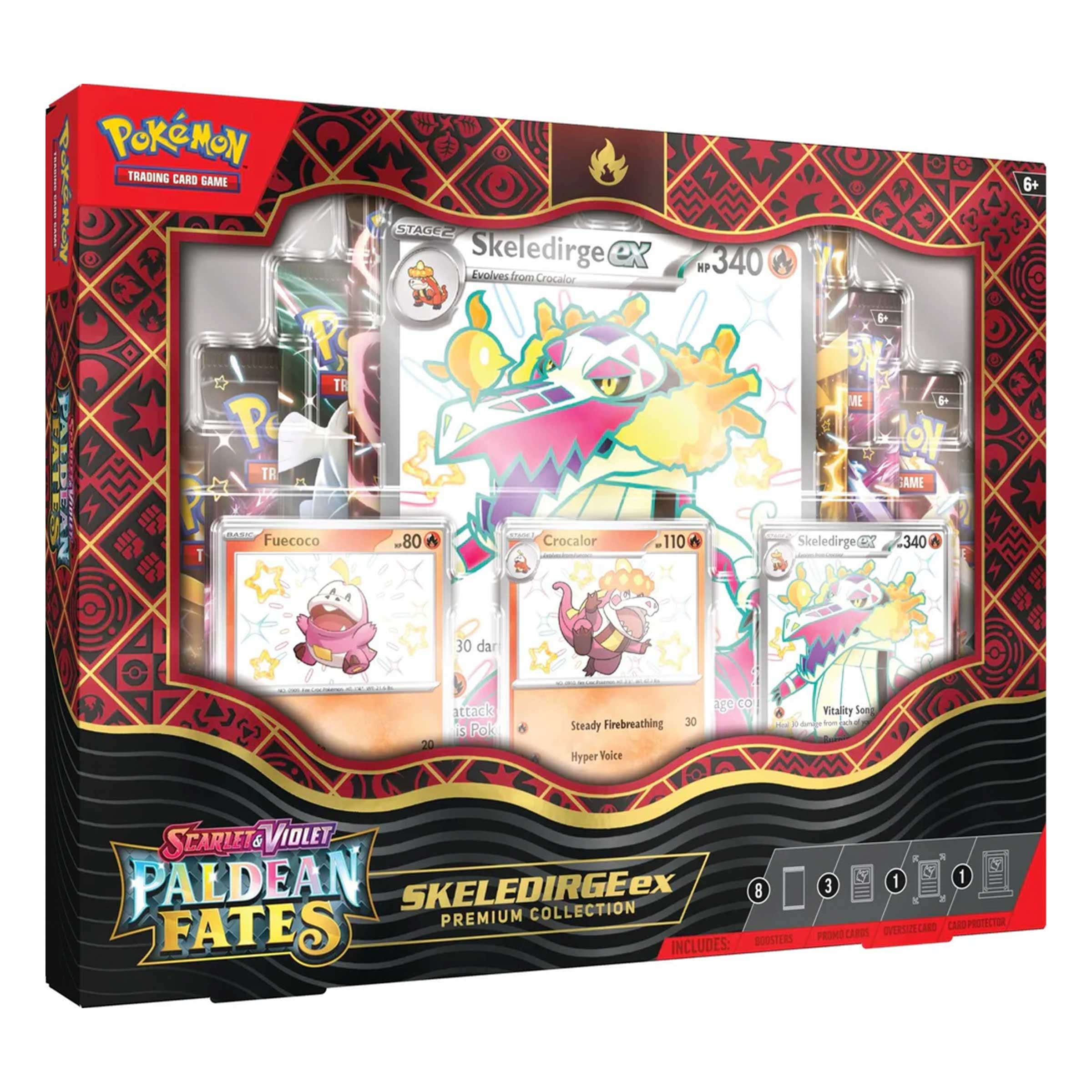 Scarlet & Violet  Paldean Fates – Premium Collection Skeledirge ex Inglés