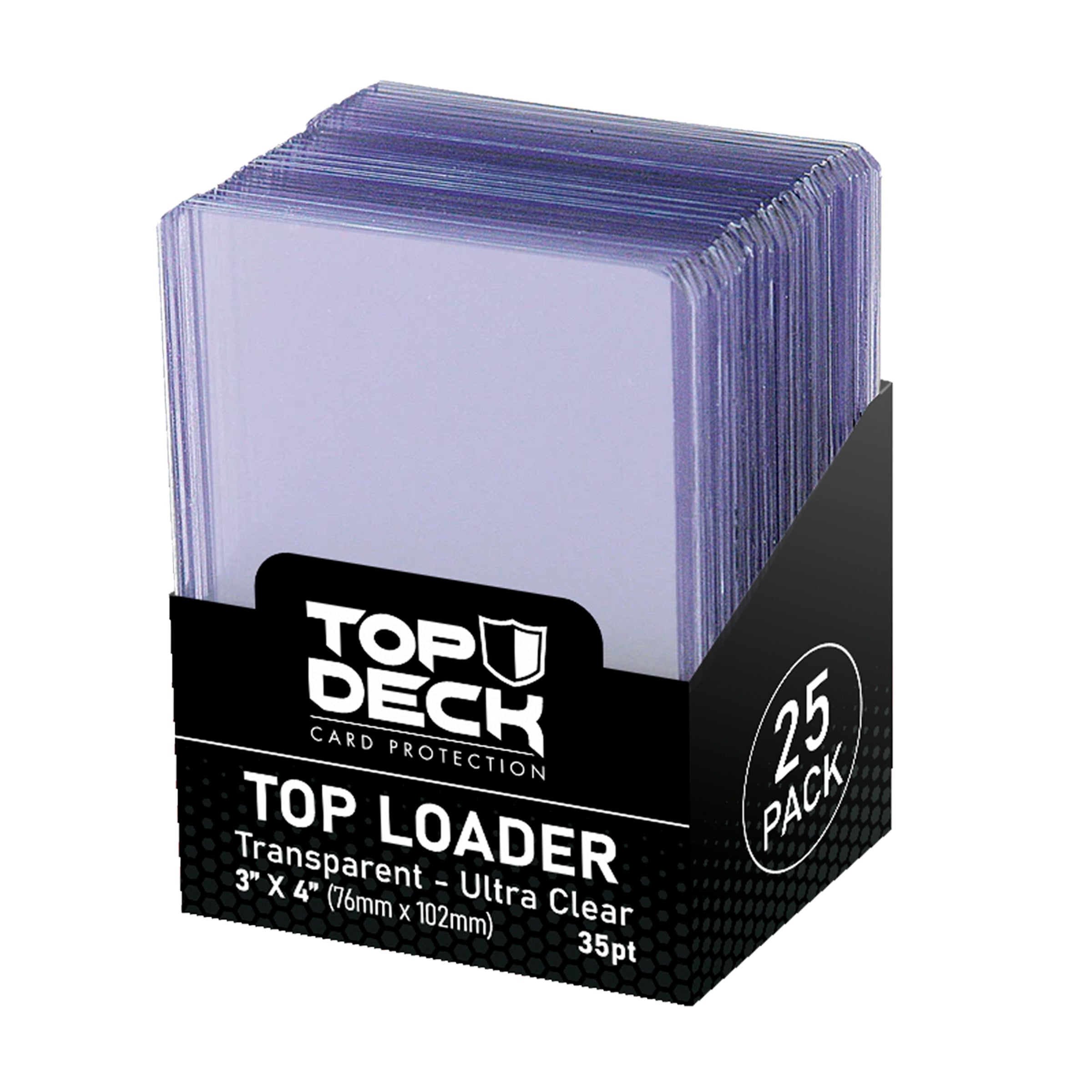 Caja de Toploader Top Deck 3” x 4” Pack 25 Unidades